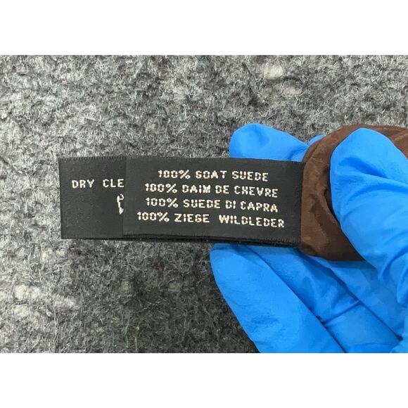 Ralph Lauren Black Labeled Goat Leather Suede Mini Skirt Chocolate Brown 10 - Picture 4 of 5